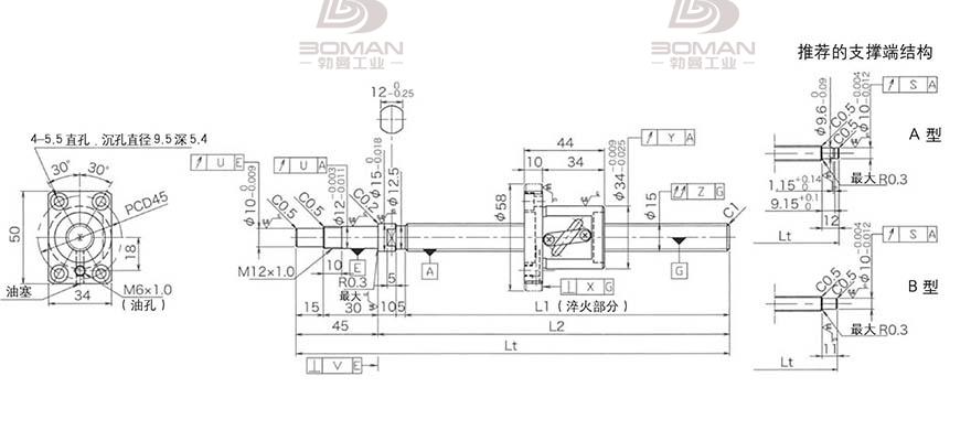 KURODA GP1505DS-BALR-0400B-C3F 黑田精工丝杠检测