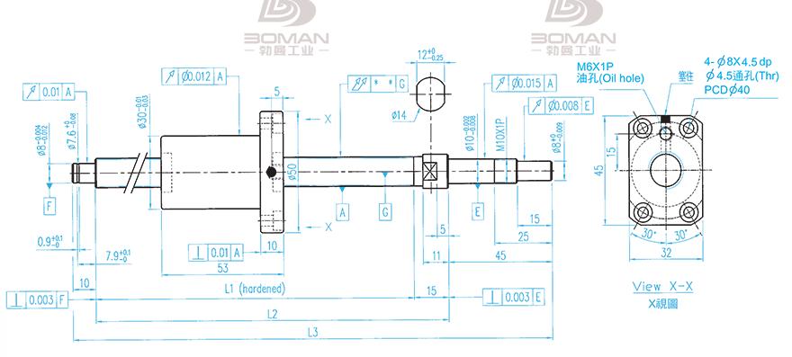 TBI XSVR01210B1DGC5-280-P1 tbi研磨滚珠丝杆sfi4010
